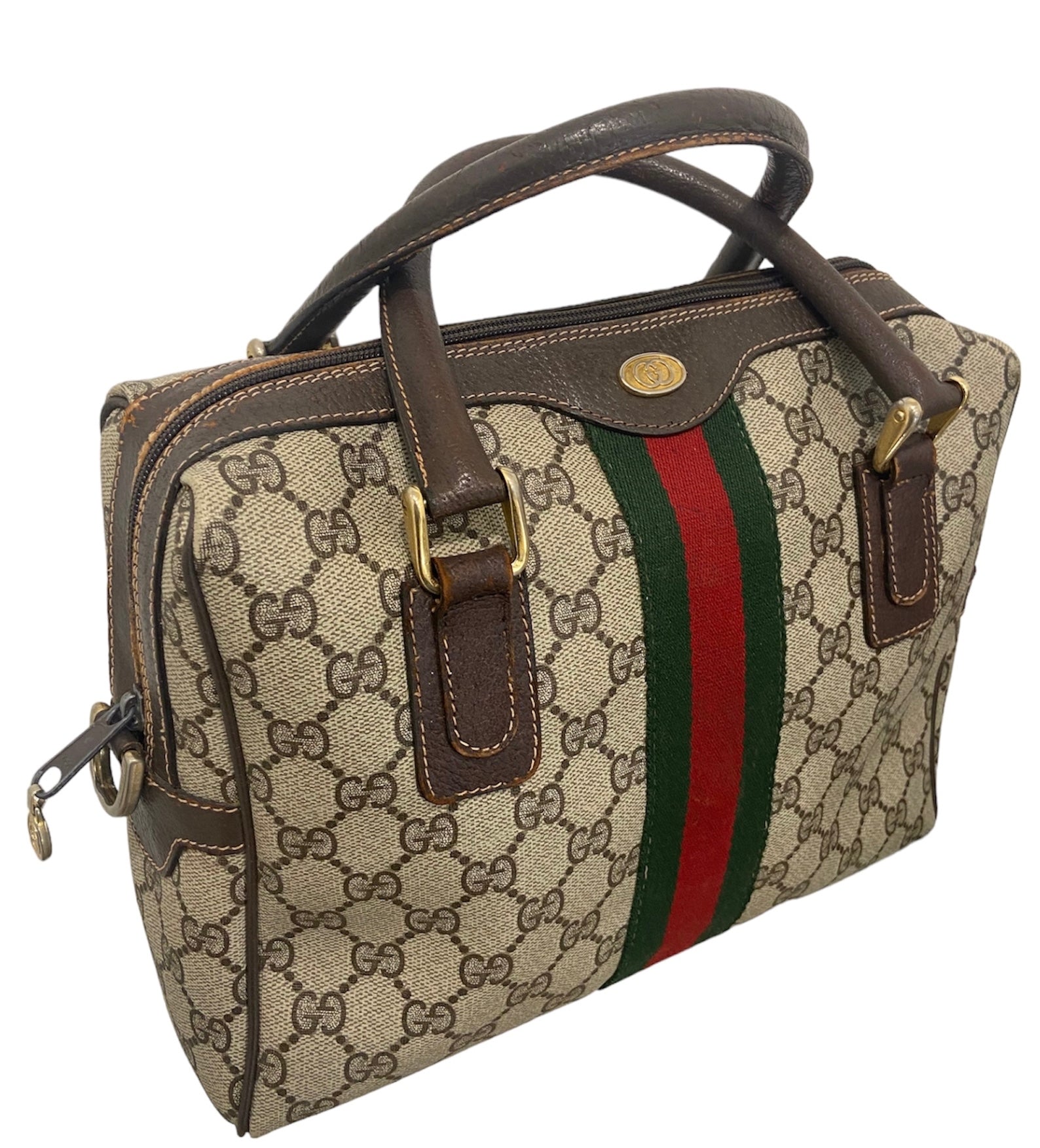 Vintage Gucci GG Boston Bag | eBay