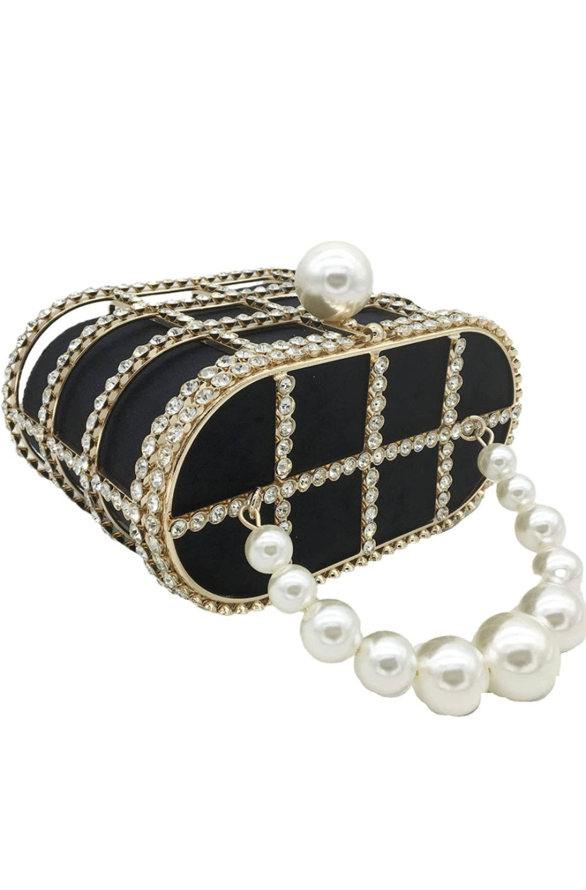 Chanel About Pearls Mini Drawstring Leather Bucket Bag Crossbody Shoulder  NWT