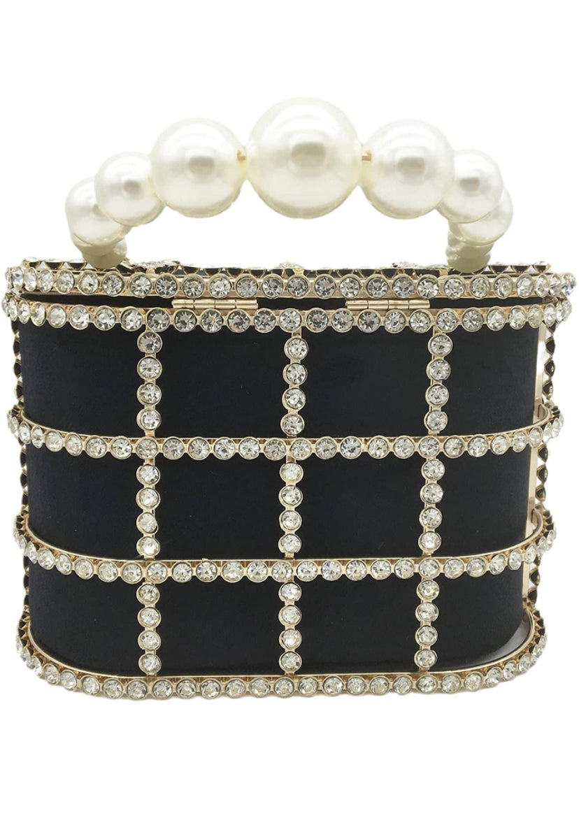 Diamonds & Pearls Bucket Bag - Indigo Blue Style