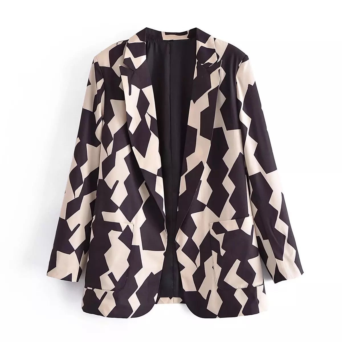 Geometric Printed Blazer